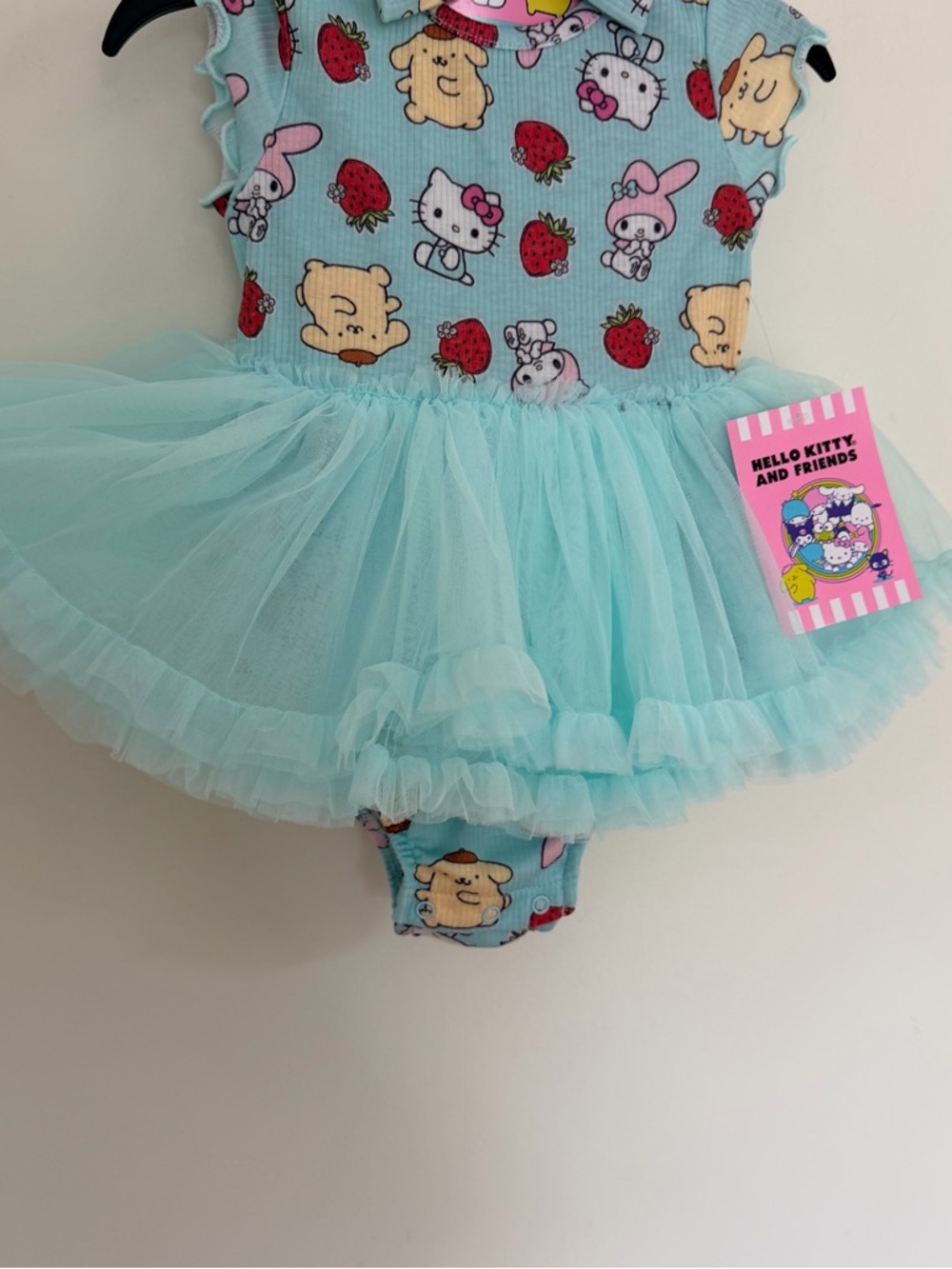 Hello Kitty Baby Girls Tutu Dress Bodysuit with Matching Headband, 2-Piece - Picture 4 of 10